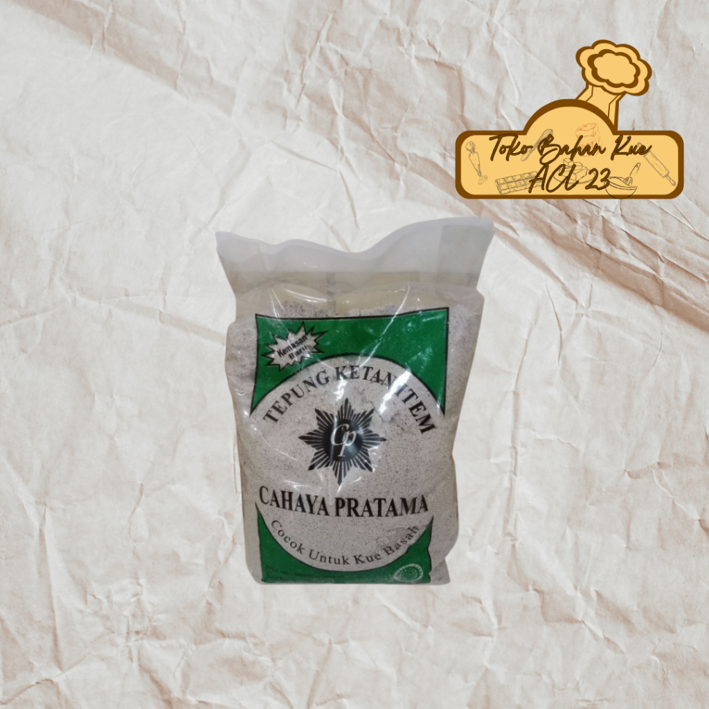 

Tepung Ketan Hitam/Tepung Pulut Hitam/Tepung Ketan Hitam CP bolu lumer TKH Cahaya Pratama 250gr