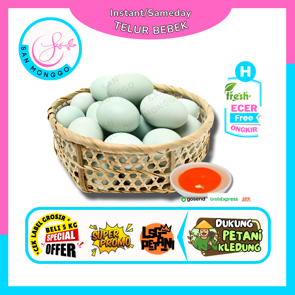 

Sanmonggoo >> Telur Bebek Mentah --Hasil Sindoro Sumbing Ecer (H)