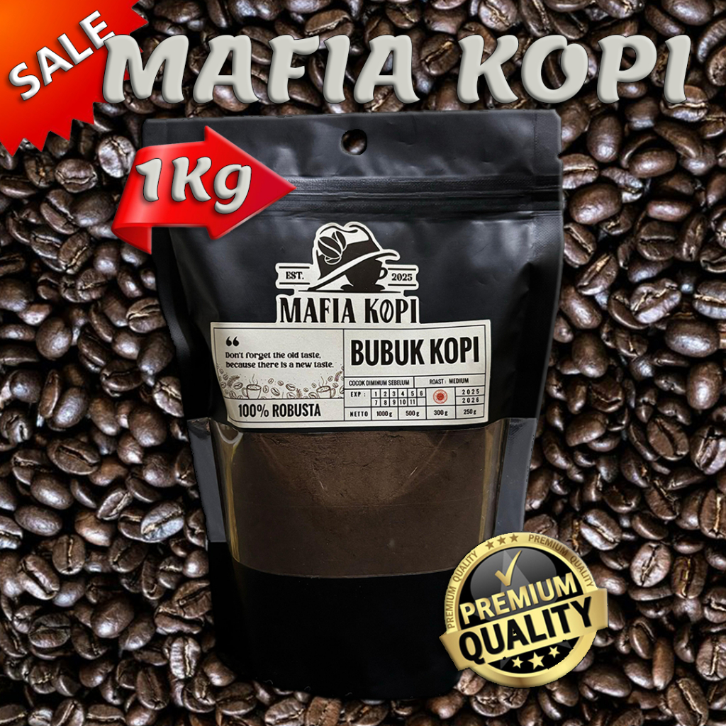 

[Mafia Kopi] KOPI BUBUK 1KG KOPI HITAM GIRAS ORIGINAL ROBUSTA PREMIUM