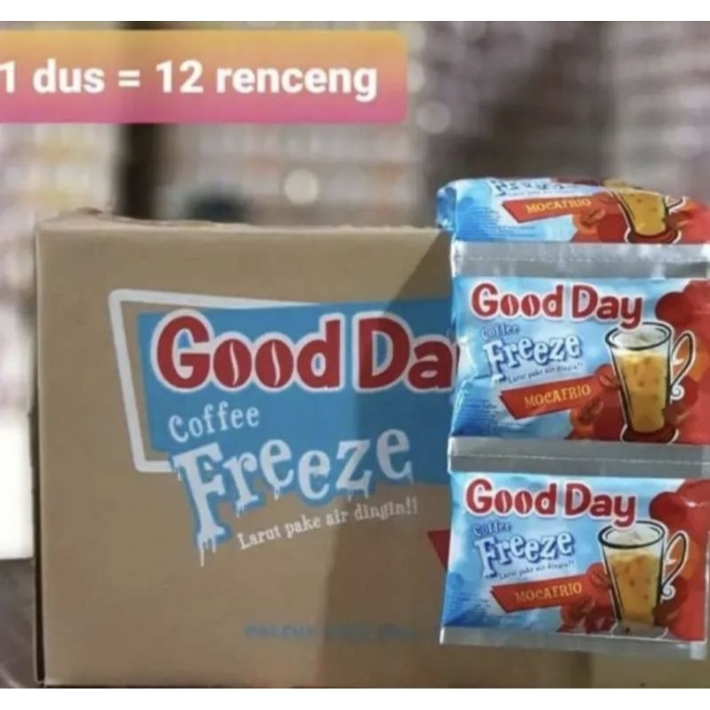 

good day freeze mocafrio 1dus isi 12renteng (10x12=120 pcs)