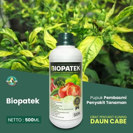 BIOPATEK Obat Penyakit Kuning Daun Cabe / Obat Bercak Daun dan Busuk Buah / Busuk Batang Cabe