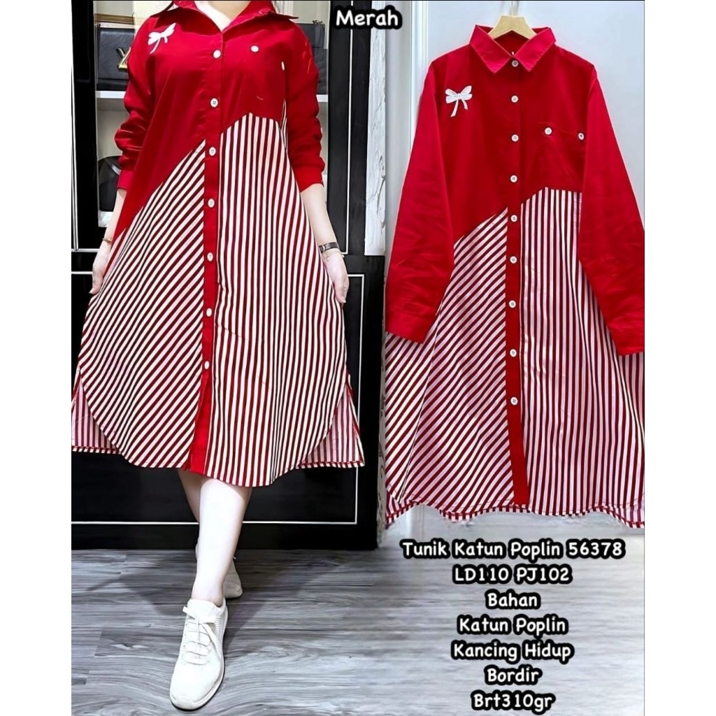 tunik merah putih