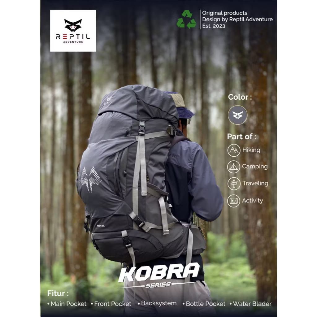 TAS GUNUNG CARRIER 60L REPTIL ADVENTURE KOBRA SERIES