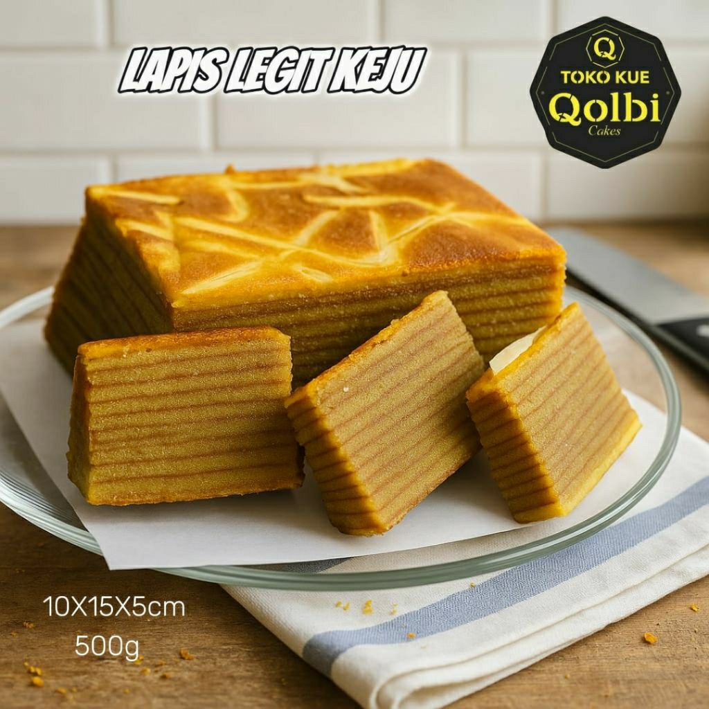 

Lapis legit basah, variasi ukuran setengah loyang 10x15x5cm dan ukuran full loyang 15x20x5cm