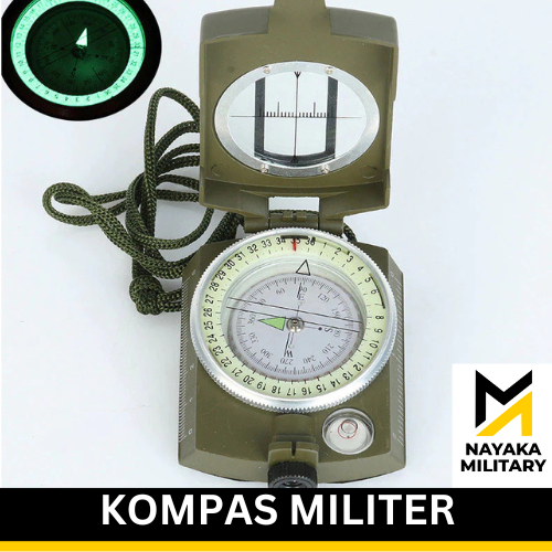 Kompas Militer Bidik Lensatik Clinometer HIKE Compass Lensatic Komcad TNI Tentara Menwa Pramuka Petu