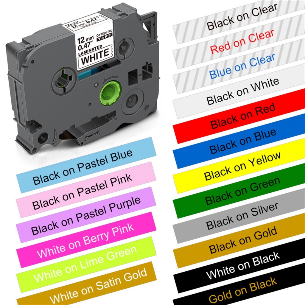 

Cidy 9mm 12mm 231Compatible Brother Multicolor Laminated Ribbon Label tze-231 631 for P-touch Printer