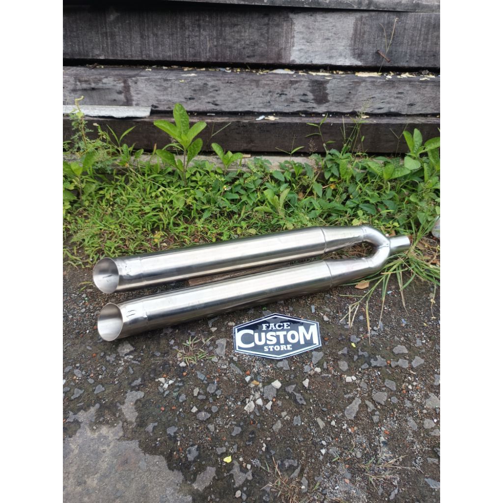 Murah  Knalpot Japstyle Motor. Custom Bobber Chopper Bratstyle Stenlis