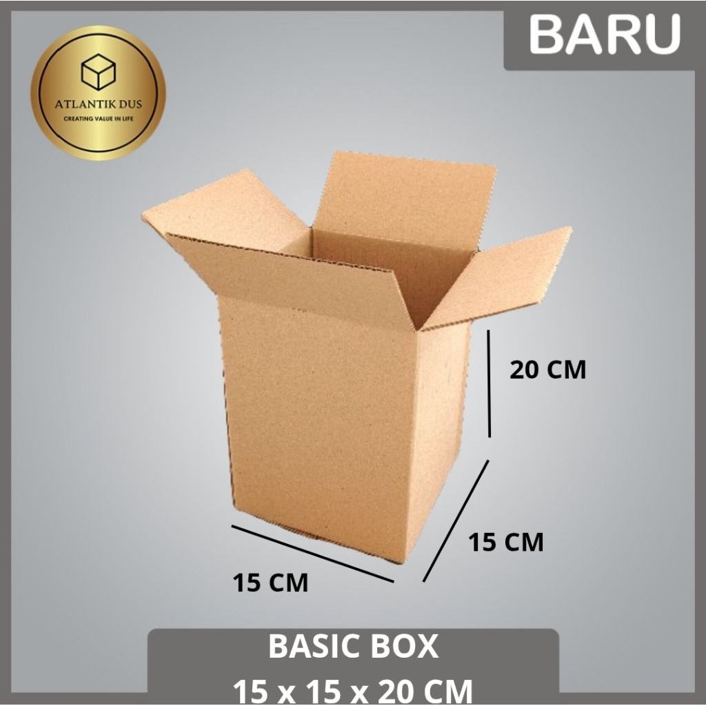 

KARDUS / KARTON BOX POLOS Uk. 15x15x20 CM