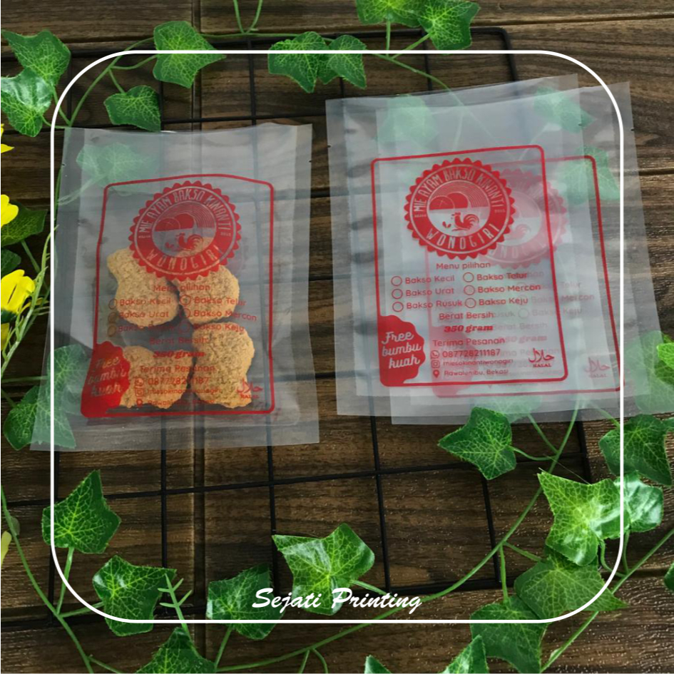 

(isi 100 pcs) Sablon Plastik Murah Vacum 11, 15, 16, 20 , FREE DESAIN - SEJATIPRINTING