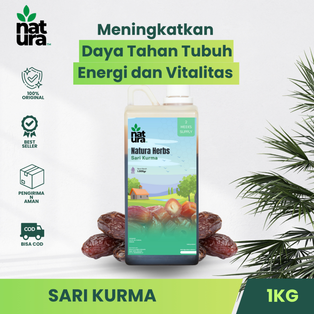 

Natura Origins Sari Kurma Murni 1kg Natura Herbs Sari Kurma Sistem Imun Tubuh