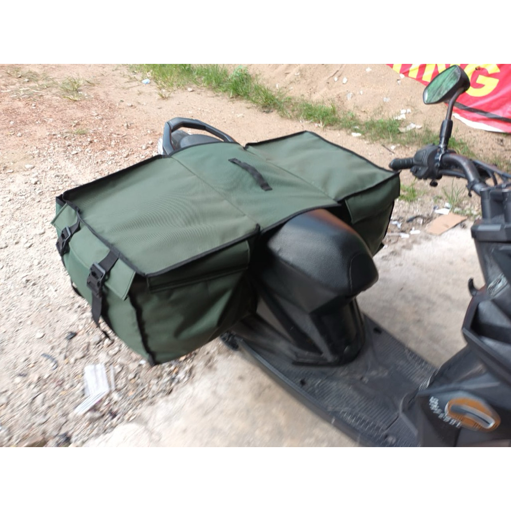 ambung tas kurir tobos along-along tas beronjong sadle bag bahan terpal cv