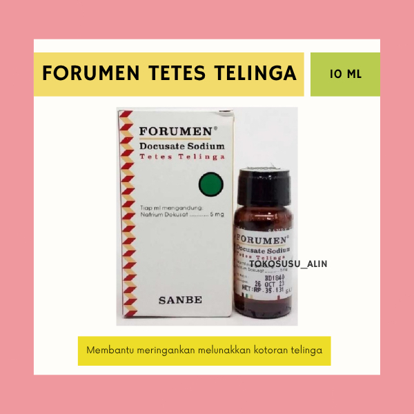 FORUMEN TETES TELINGA 10 ML / MELUNAKKAN KOTORAN TELINGA