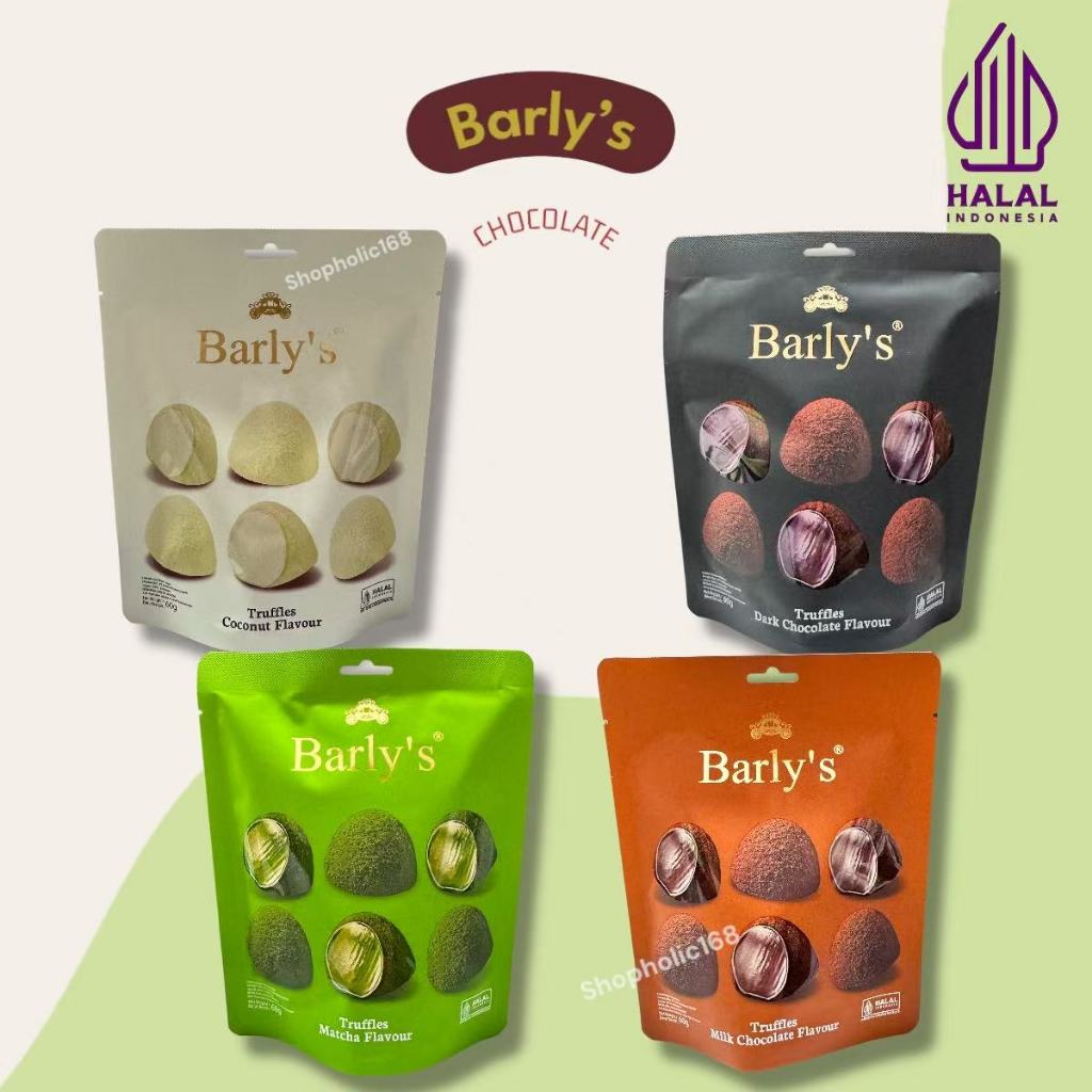 

Cokelat Barly's Truffles Coconut Matcha Milk Dark Chocolate 60gram HALAL