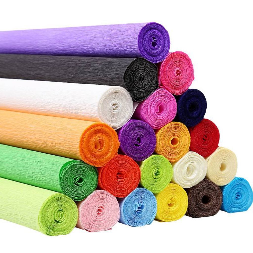 

1 Rol Kertas Crepe Italy Original Import Kertas Bunga Non Waterproof Kertas Buket Kertas Buket Crepe