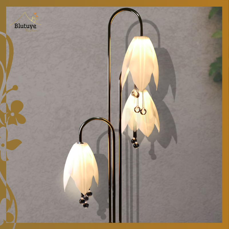 LAMPU STANDING TULIP X3/ LAMPU HIAS AESTHETIC/ LAMPU DEKORASI RUMAH/ LAMPU HIAS POJOK