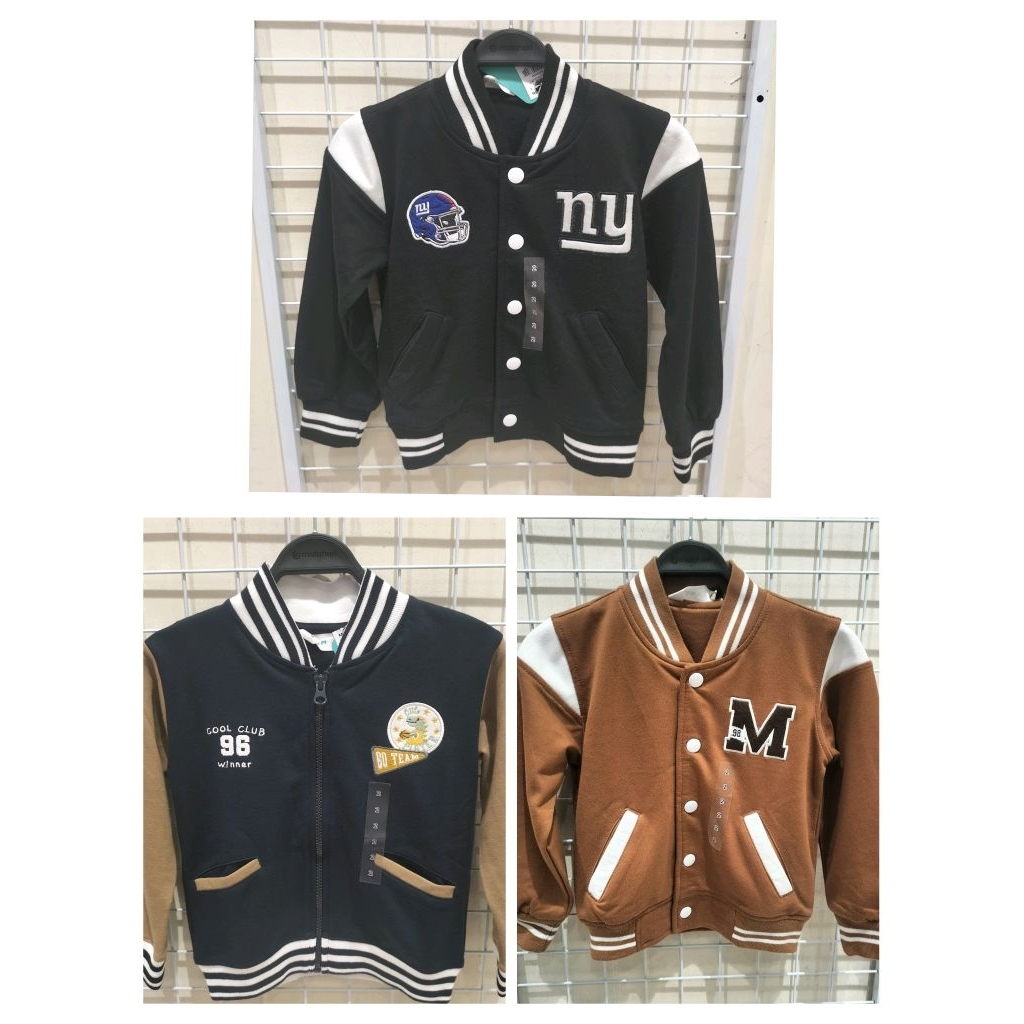 Jaket Baseball Anak Cowok Terbaru brand LITTLE M  ( 2 -6 )