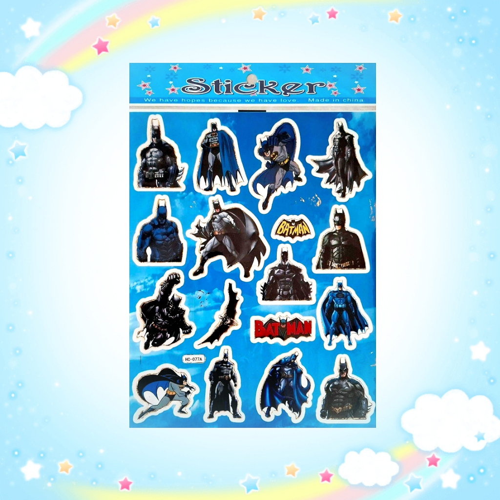 

[KH] Gambar Tempel Laser Sticker Stiker Laser Anak Karakter Kartun DC Batman
