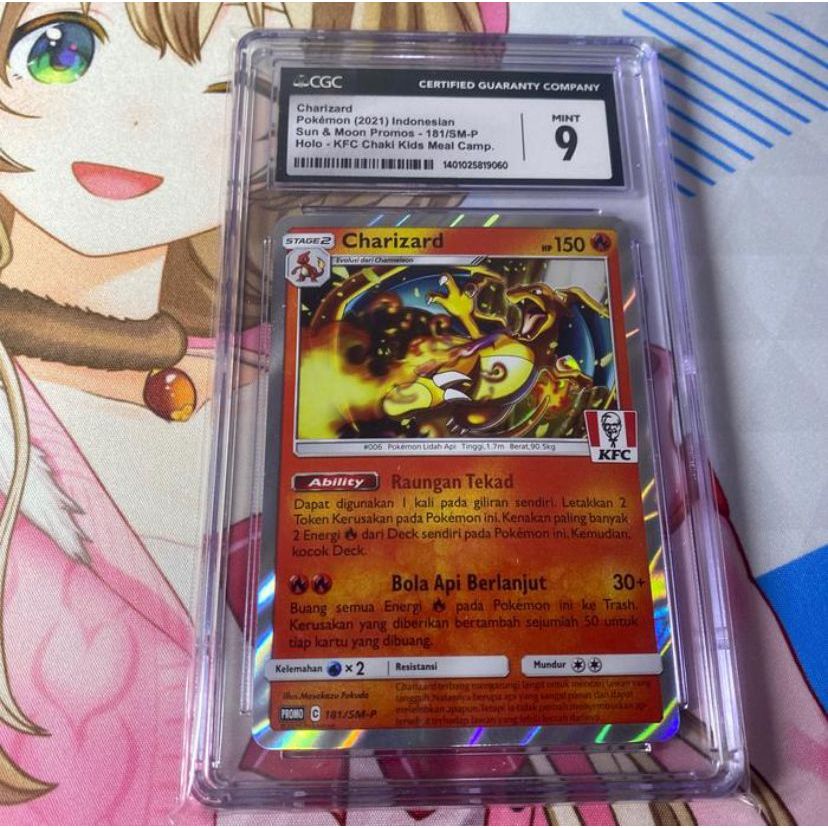 Kartu Pokemon TCG ID Indonesia SWSH S-P Promo KFC Charizard CGC 9 PSA