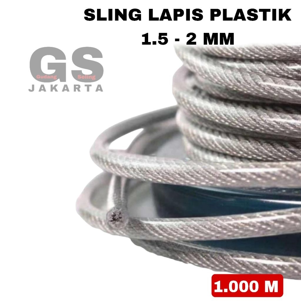 sling lapis plastik 2mm / seling lapis plastik 2mm / seling baja lapis plastik 2mm / sling baja lapi