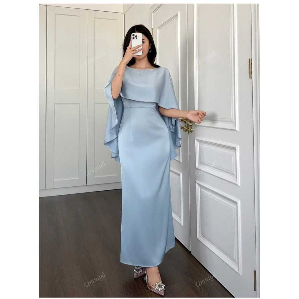 outer - Inner Dress Panjang 140 CM Non Busui satin silk Tanpa Lengan Maxi