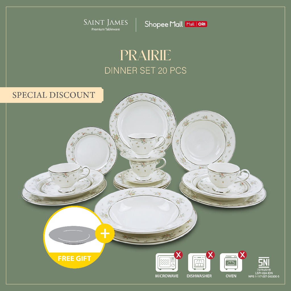 Dinner Set Saint James Prairie 20 Pcs