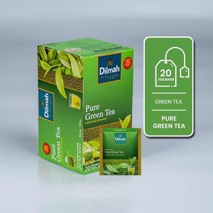 

Dilmah Pure Green Tea - Teh Celup (Foil Envelope 20s)