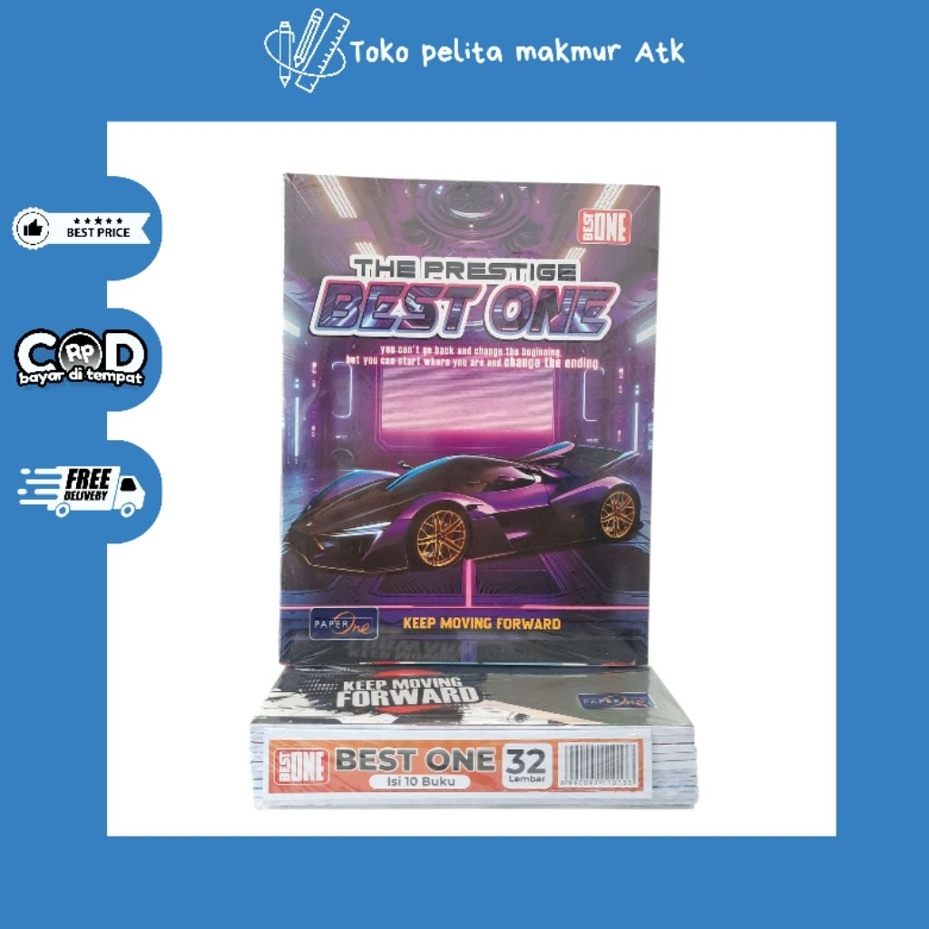 

BEST ONE BUKU TULIS ISI 32 LEMBAR (I pack isi 10 buku)