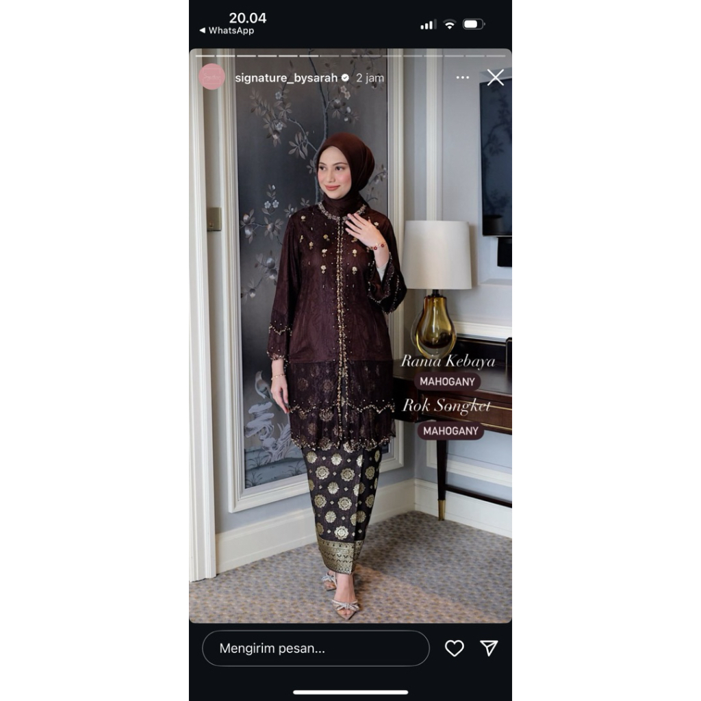 Siap kirim || Rania kebaya || HANNA KIMONO LACE By Sarah the Label