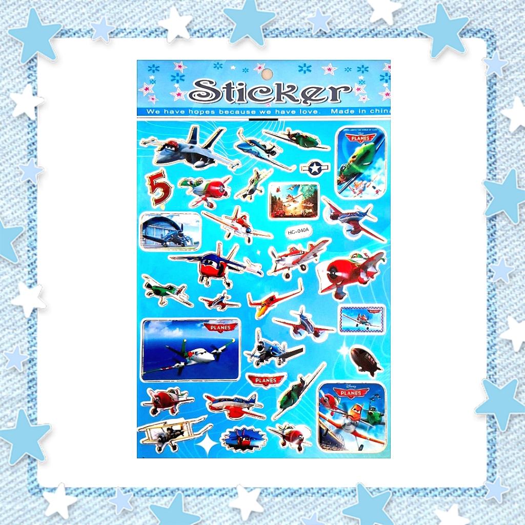 

[KH] Stiker Laser Gambar Tempel Laser Sticker Anak Karakter Kartun Disney Super Wings