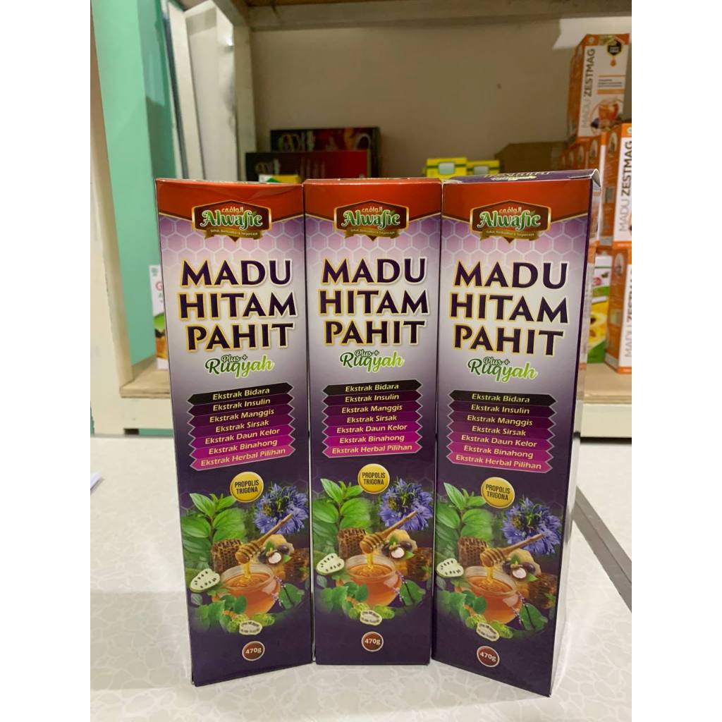 

Madu Herbal Hitam Pahit Alwafie isi 470 gr