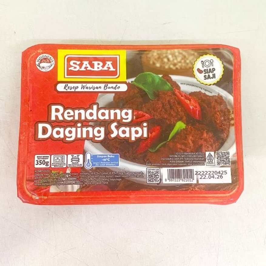 

Saba Rendang Daging Sapi 350gr