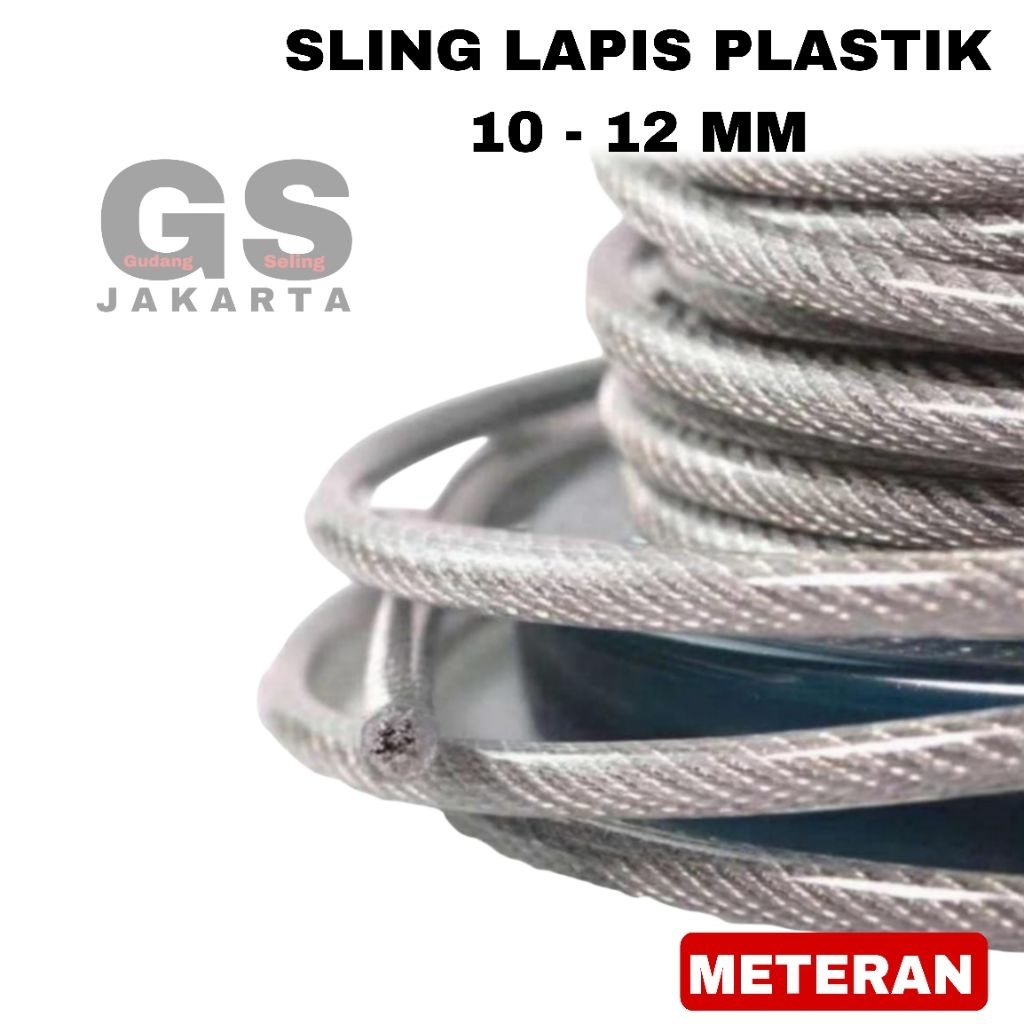 sling lapis plastik 12mm / seling lapis plastik 12mm / seling baja lapis plastik 12mm / sling baja l