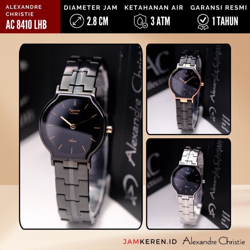 Alexandre Christie - Jam Wanita Elegan Mewah - Jam Tangan AC Wanita 8410 LH Original Garansi Resmi