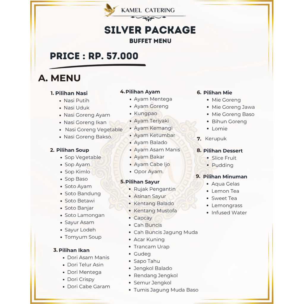 

Paket Prasmanan Non Wedding | Silver Package