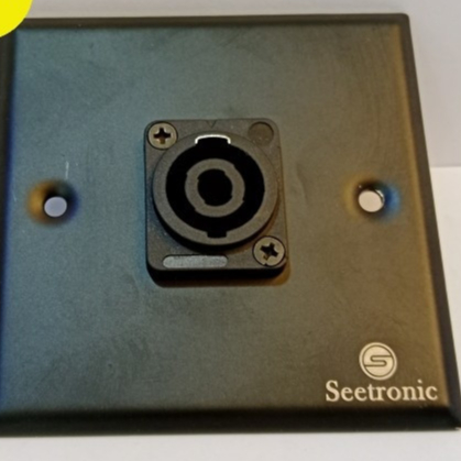 PANEL TERMINAL SEETRONIC 1 SOKET SPEAKON BETINA BULAT WP406 ORIGINAL / Set Panel Speakon Speaker Neu