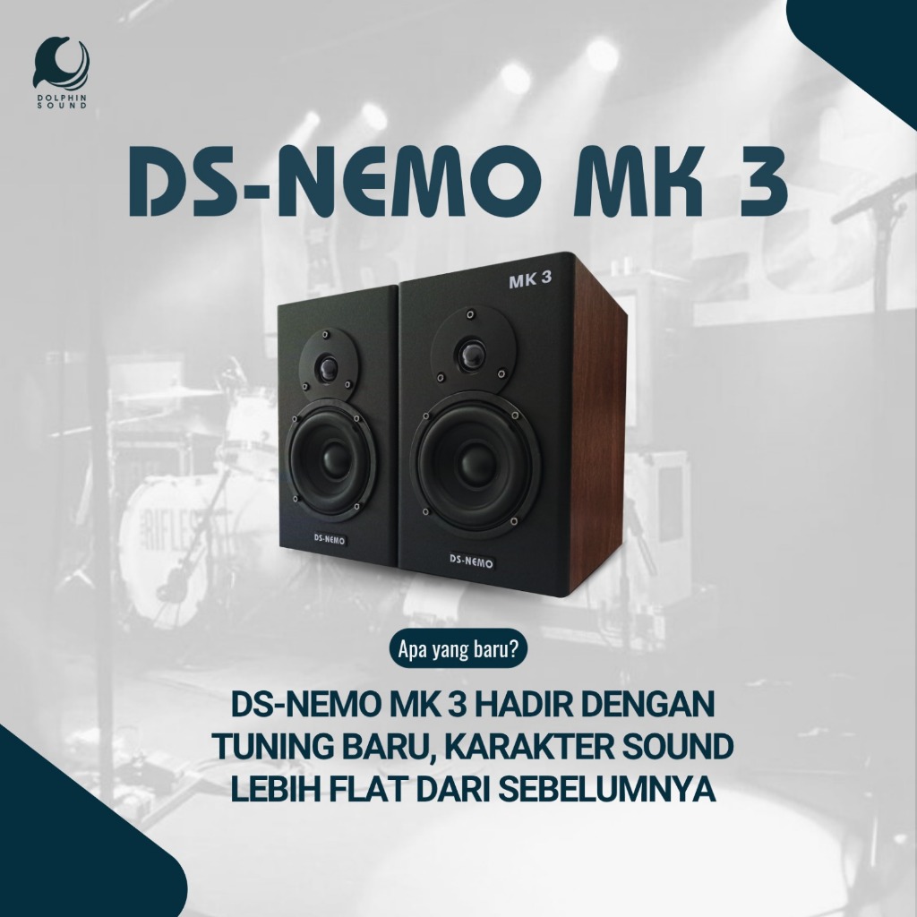 Speaker Monitor Flat Dolphin Sound DS Nemo DS-Nemo Speaker Monitor 4 inch Original