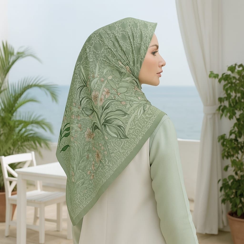 OBRAL TERLARIS SYARI GILANAA HIJAU / KERUDUNG SEGI EMPAT / JILBAB INSTAN / HIJAB TERBARU TERMURAH KE