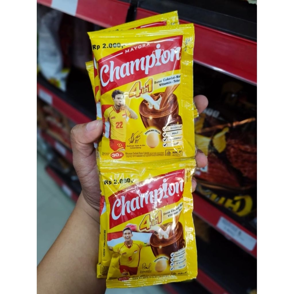 

Murah Champion Susu Cokelat 10 Sachet/ Susu Cokelat Champion Murah / Minuman Susu Cokelat Sachet