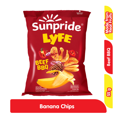 

Sunpride Lyfe Cavendish Keripik Pisang Sapi Panggang Barbekiu 55 g