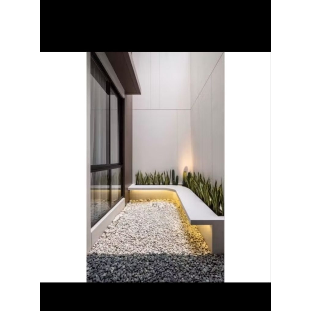 (taman) kering minimalis/bangku/taman/