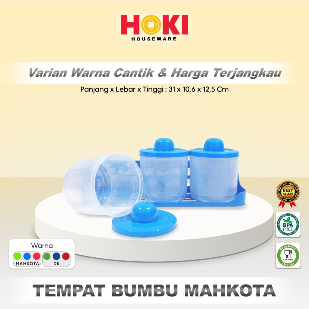 TEMPAT BUMBU MAHKOTA / TEMPAT BUMBU PLASTIK / TEMPAT BUMBU DAPUR