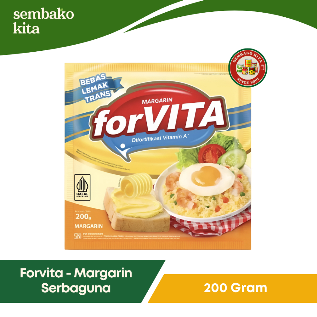 

Forvita - Margarin Serbaguna Sachet 200 gr