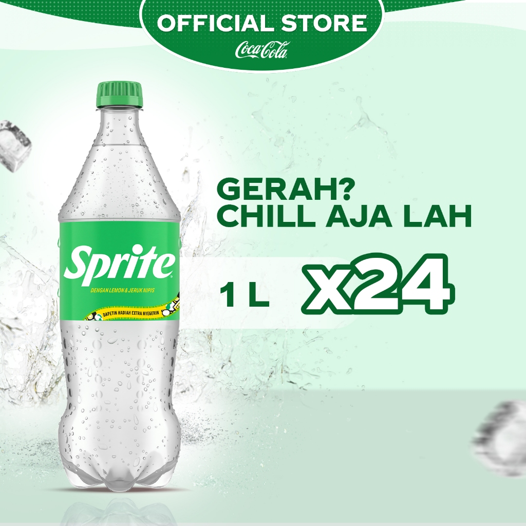 

Sprite Lemon Lime Minuman Soda - Botol 1L x 24pcs