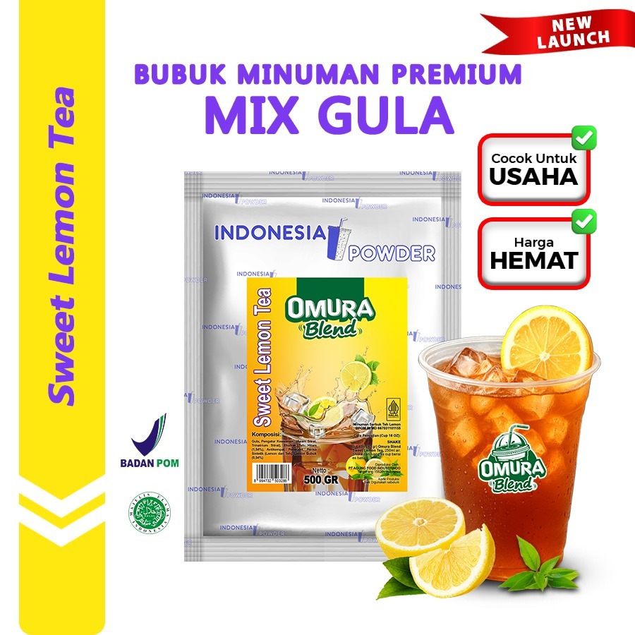 

OMURA Blend Bubuk Minuman Premium Rasa Sweet Lemon Tea Powder Drink 500 Gr Omura Powder