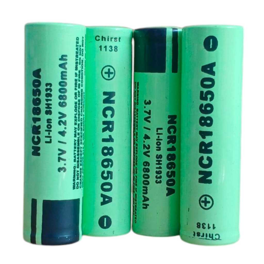Mitsuyama_ Baterai Charger Atau Baterai Cas Li-Ion 18650 Hijau Muda Ncr 3,7Volt-4.2Volt 6800Mah Isi