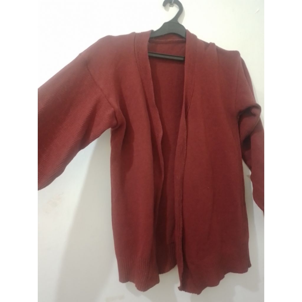 Preloved Outer Rib Knit Jumbo, Preloved Outer Jumbo Outer Rajut Jumbo Preloved Rajut