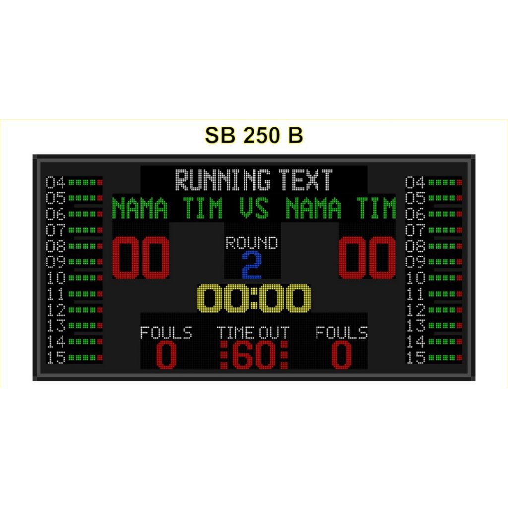 Score board Basket | Papan Skor Basket dengan Personal Foul + text