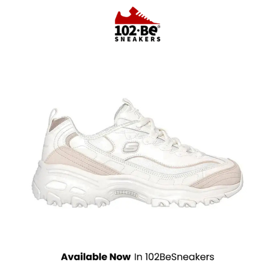 Sepatu Sneakers Skechers D'Lites Women's Natural