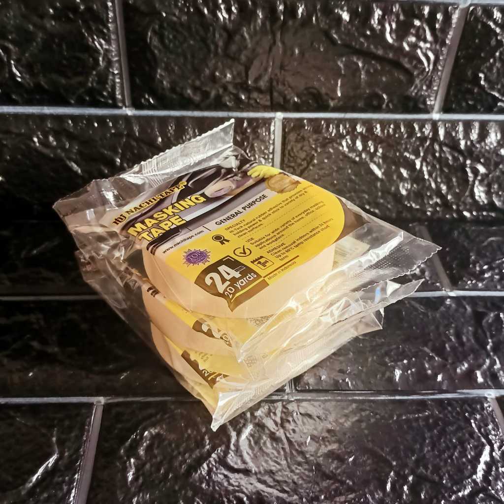 

Isolasi Kertas Uk 24 mm x 20 / Nachi Masking Tape / Lakban Kertas PER PCS