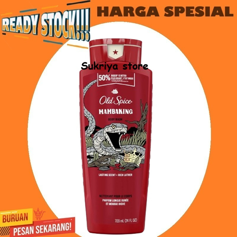 Old Spice Mambaking Body Wash 50% Shower Fresh Sabun Mandi Pembersih Tubuh Mamba King Clean 709 mL